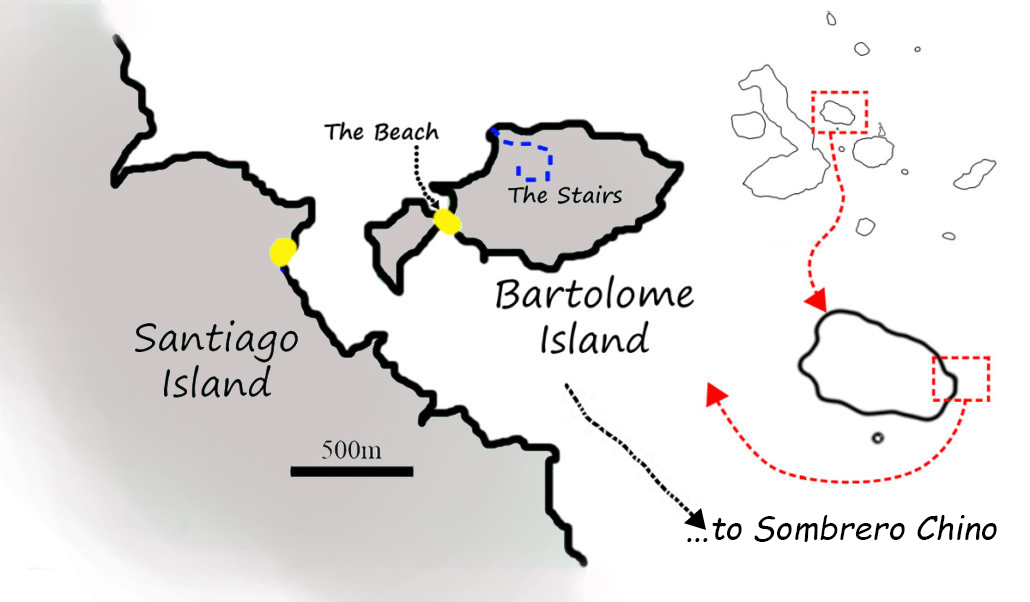 Map of Bartolomé Island