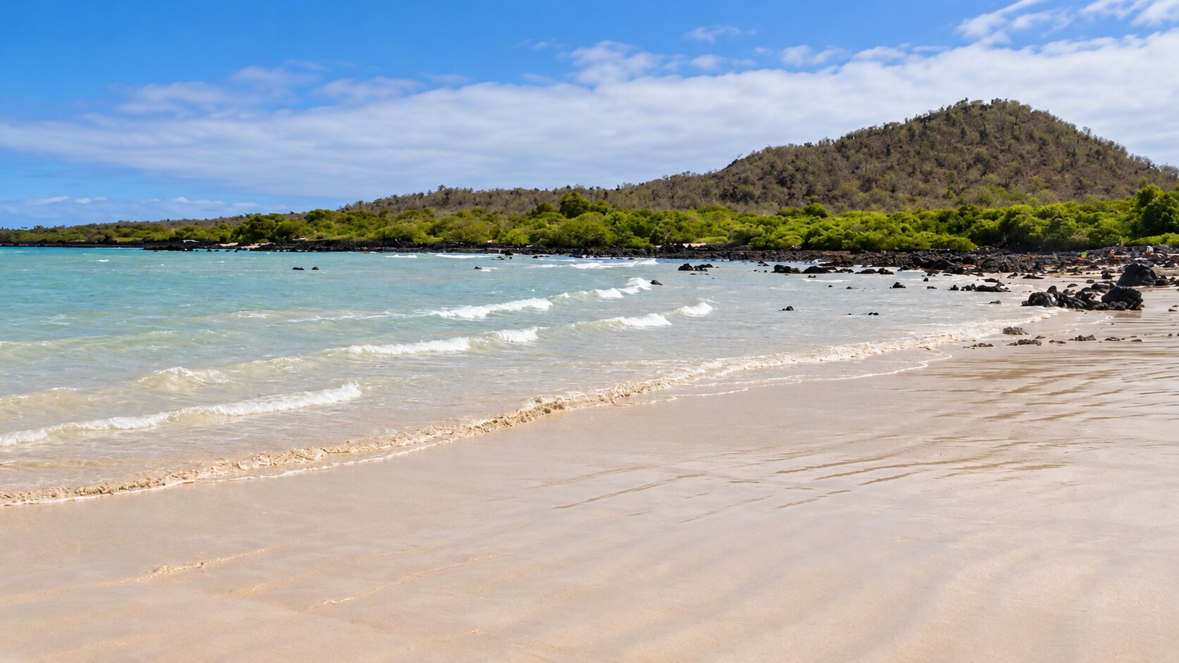 El Garrapatero Beach on Santa Cruz.